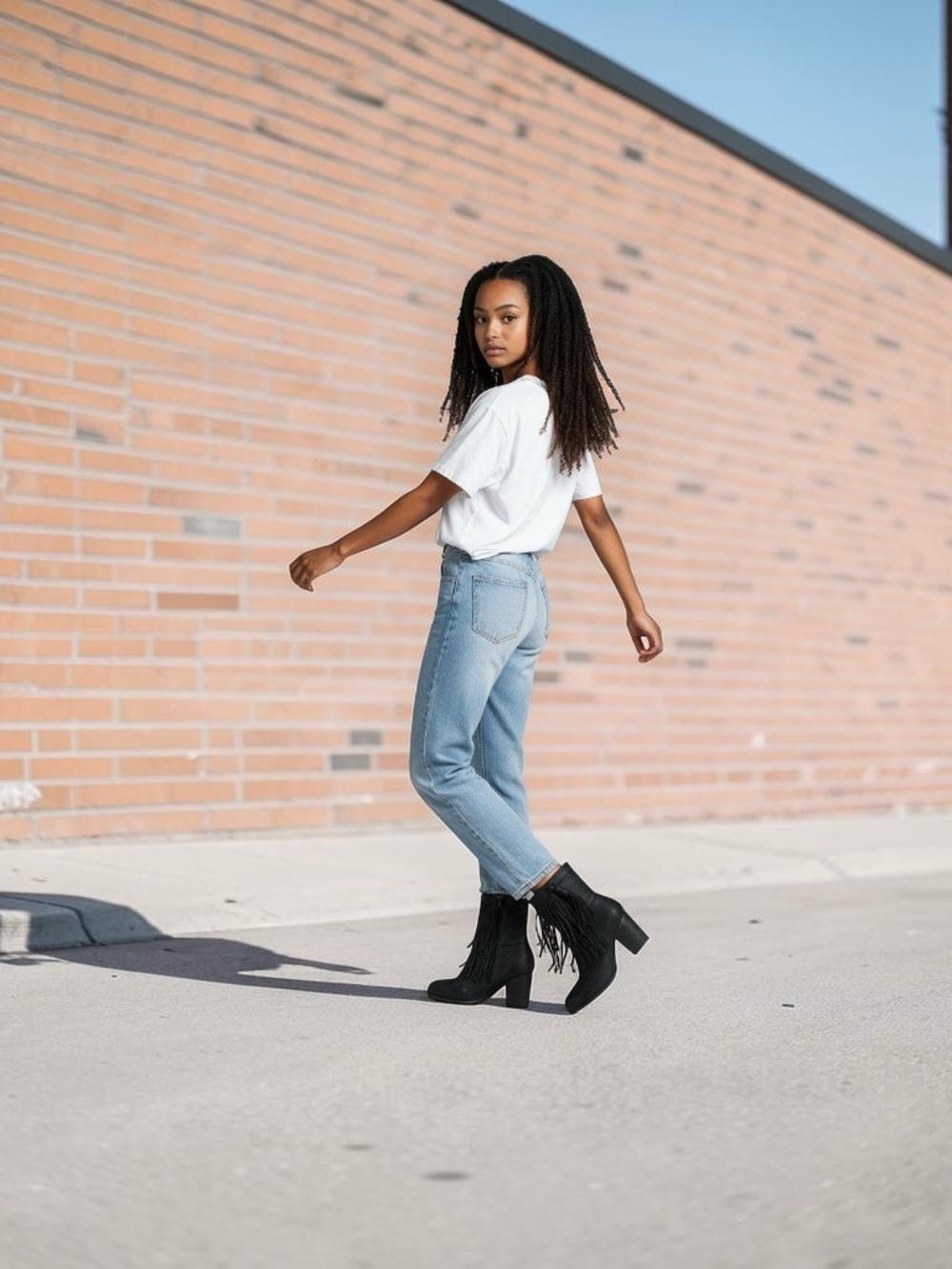 Ralph Lauren Denim & Supply Mina Fringe Booties in box